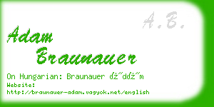 adam braunauer business card